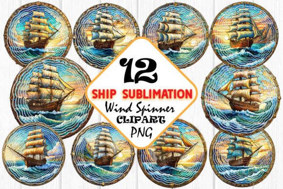 Download Ship Wind Spinner Sublimation PNG - Sublimation Collection