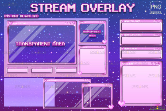 Download Kawaii Twitch Overlay Package Stream - Overlay Collection