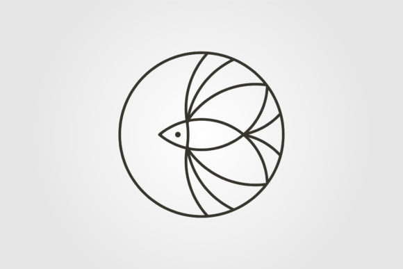 Download Minimal Fish Logo Line Art Vector - Premium Resources