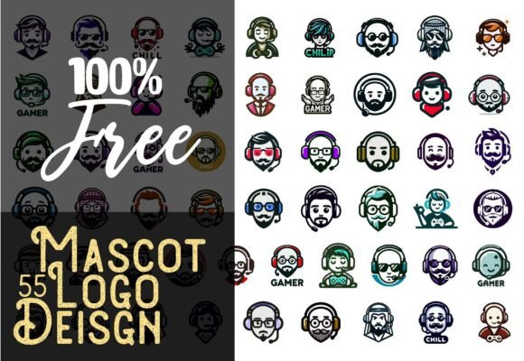 Download 55 Mascot Gaming Logo Bundle | Streamer - Logo Collection