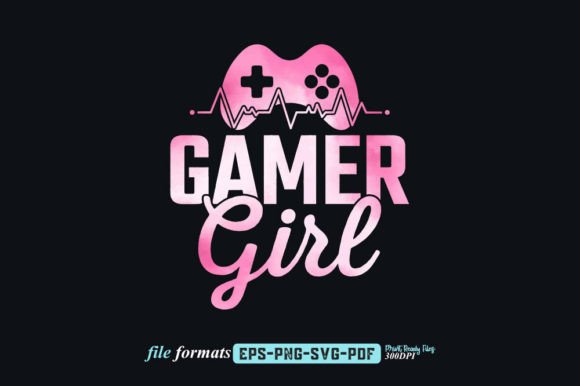 Download Gamer Girl T Shirt Design Graphic - Gamer Collection