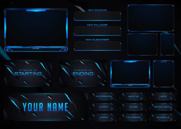 Download Twitch Overlay Live Stream Set - Overlay Collection