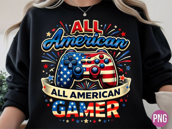 Download All American Gamer Controller Flag PNG - Gamer Collection