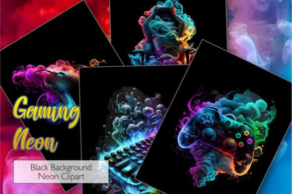 Download Gaming PNG Sublimation Neon Postcards - Sublimation Collection