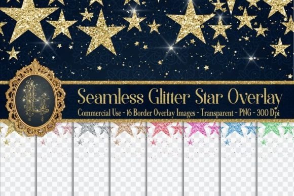 Download Seamless Glitter Star Overlay PNG - Overlay Collection
