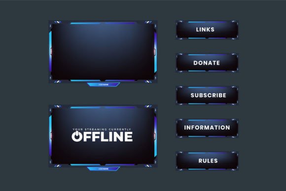 Download Futuristic Gaming Overlay Vector Design - Overlay Collection